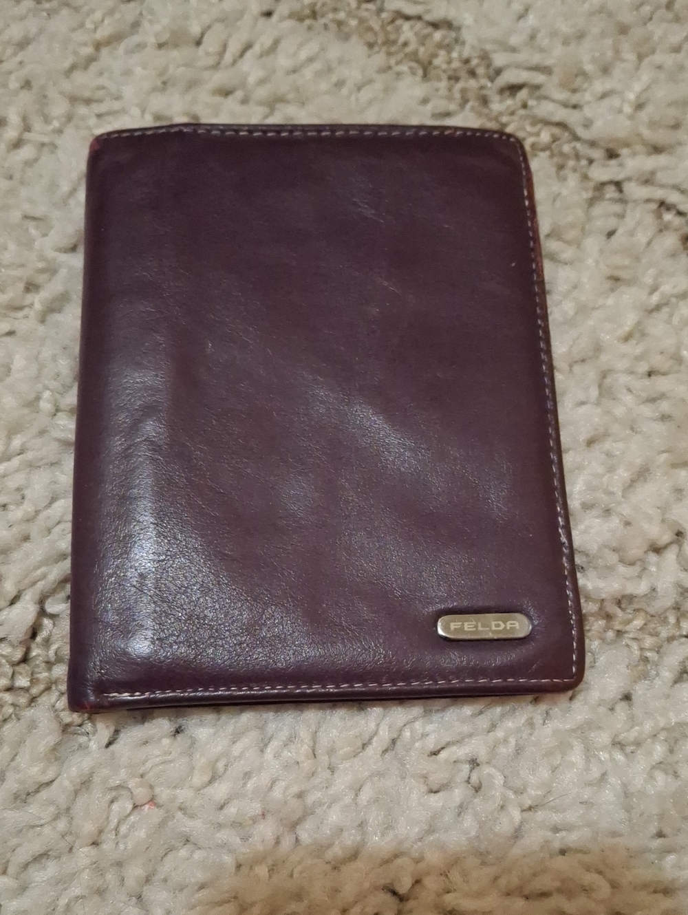 Men's Burgundy Leather Card & Key Holder